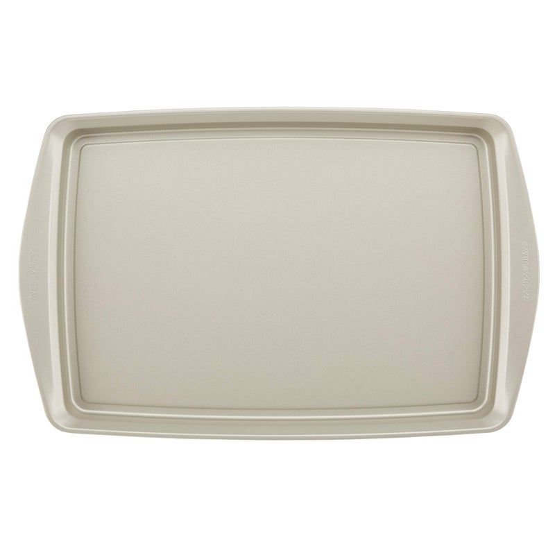 Rachael Ray Nonstick Bakeware Set without Grips, Nonstick Cookie Sheets / Baking Sheets and Cooling Rack - 2 Piece, Silver - Image 4